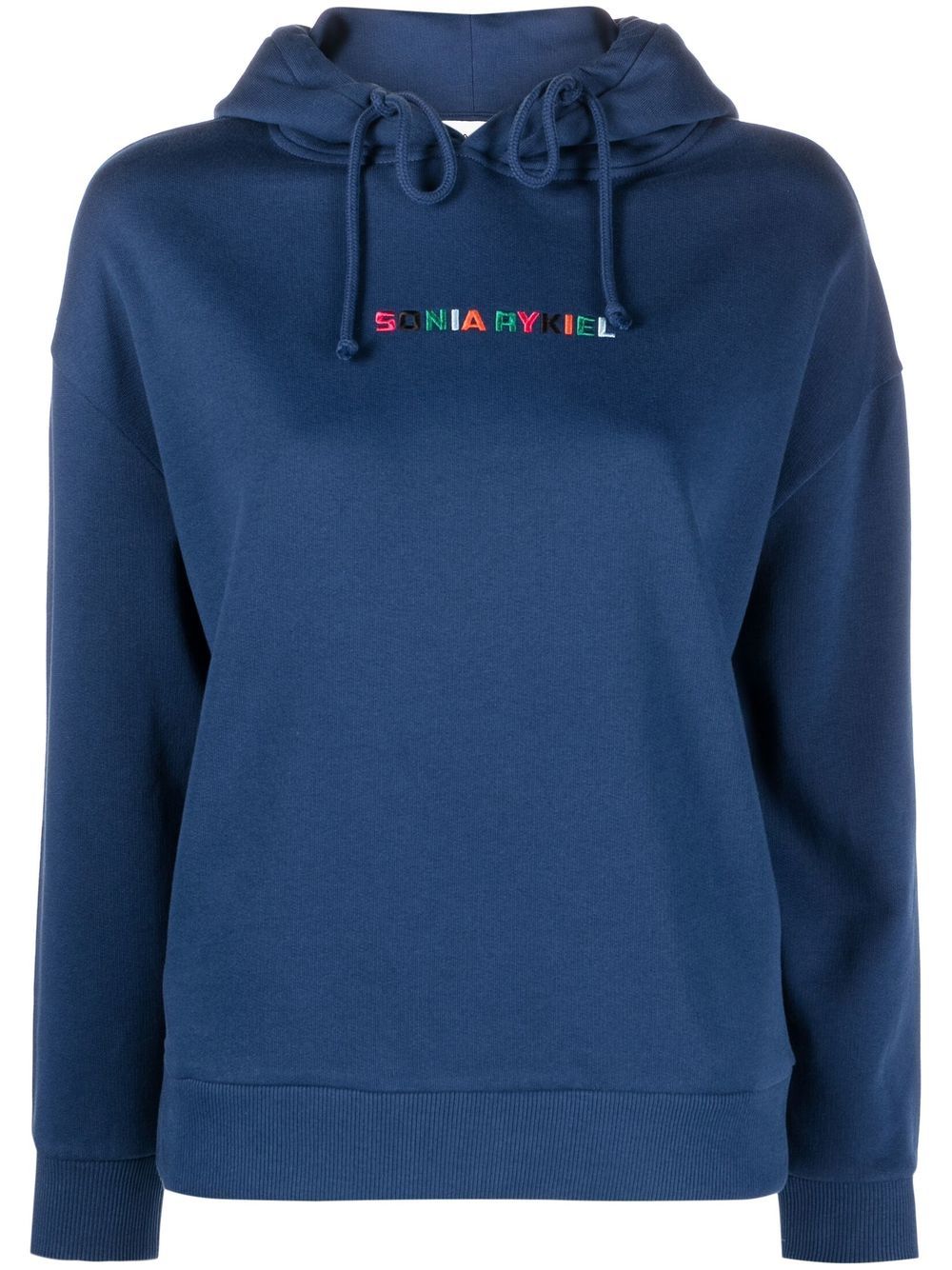 Sonia Rykiel logo字样连帽衫 - 蓝色