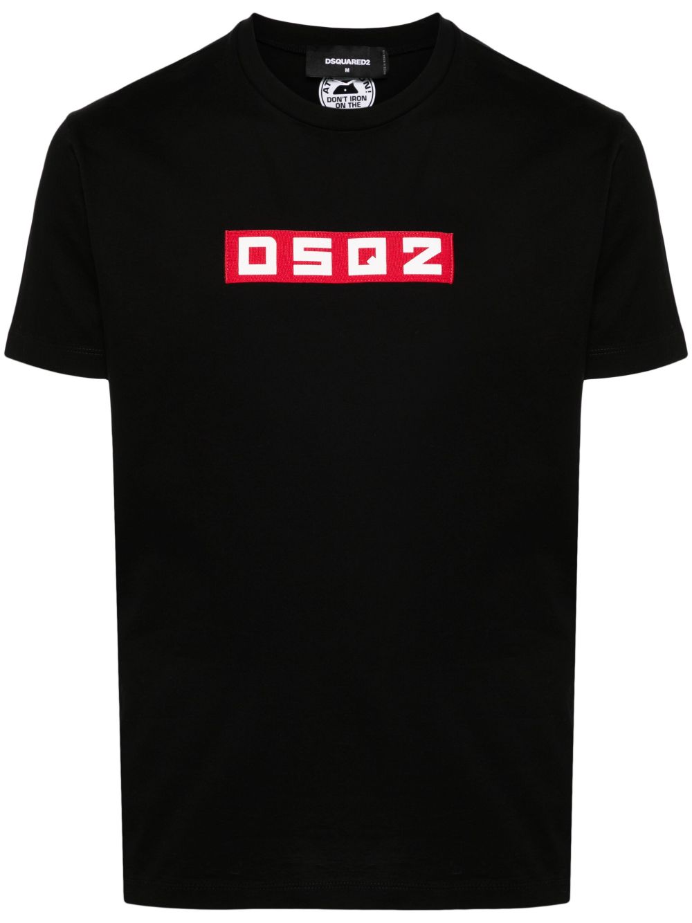 DSQUARED2 logo贴花棉T恤 - 黑色