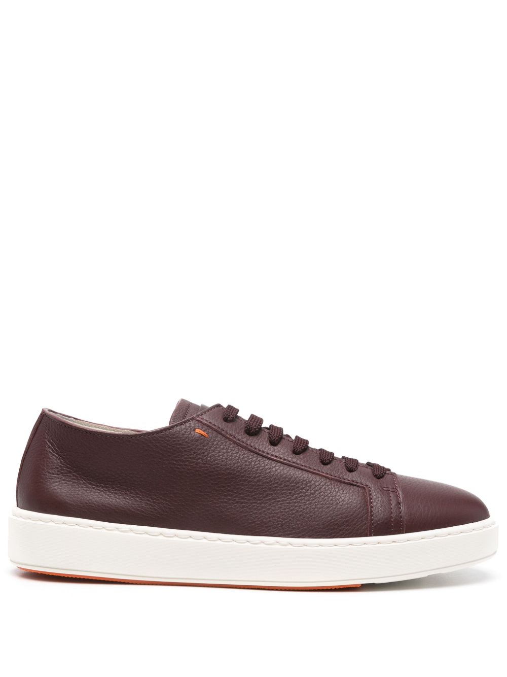 Santoni 皮质运动鞋 - 红色