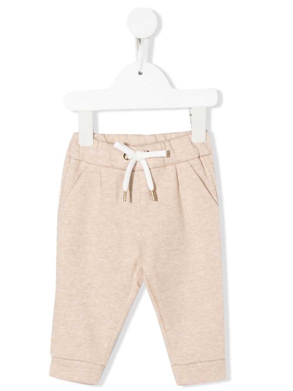 Chloé Kids 抽绳裤腰棉长裤 - 中性色