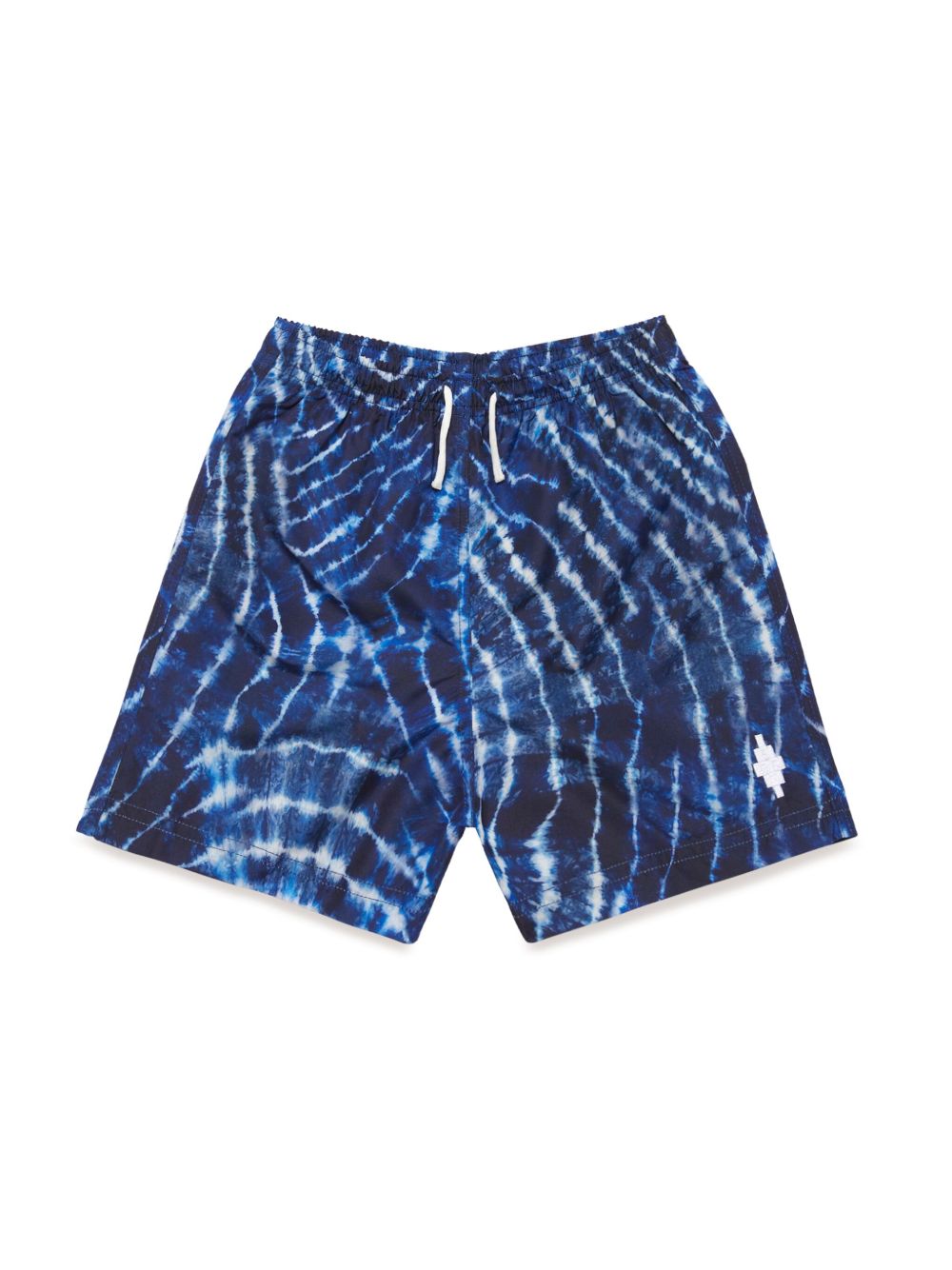 Marcelo Burlon County Of Milan Kids 波浪印花泳裤 - 蓝色
