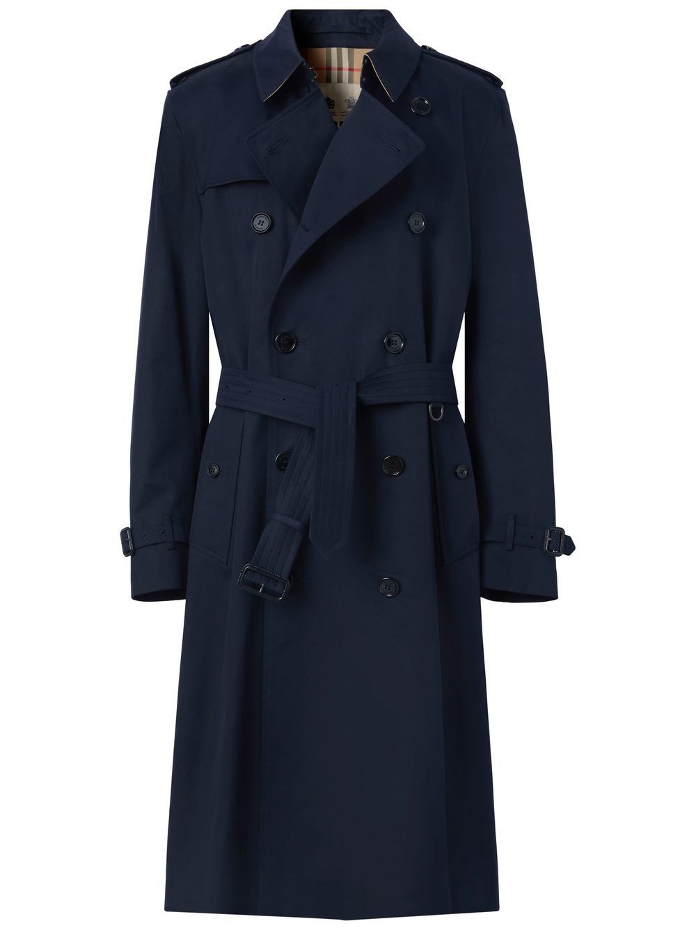 Burberry Kensington Heritage 长款风衣 - 蓝色