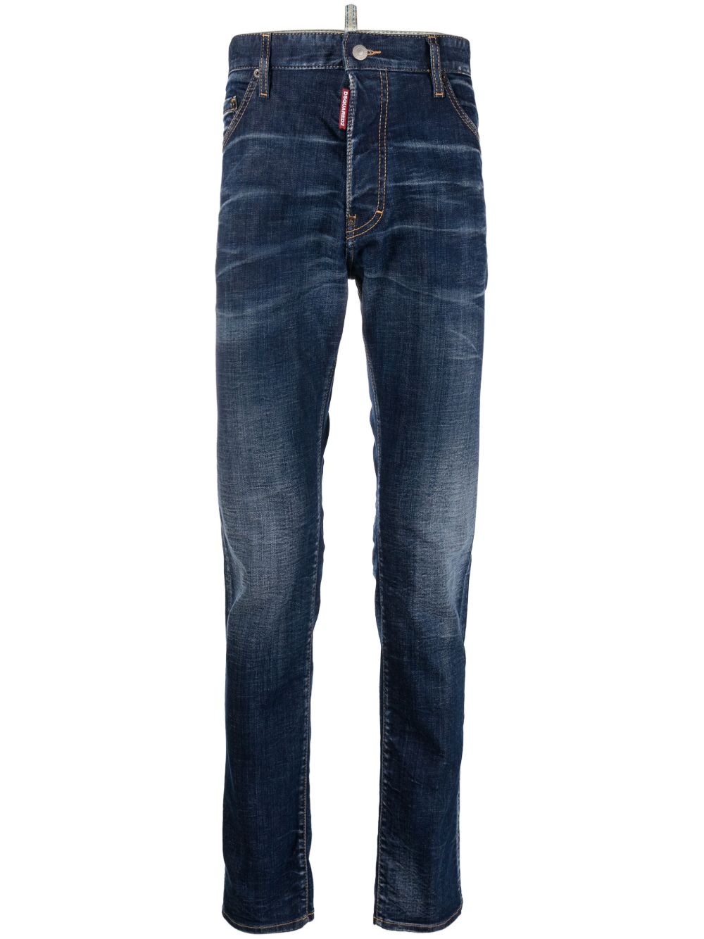 DSQUARED2 Cool Guy 修身仿旧牛仔裤 - 蓝色