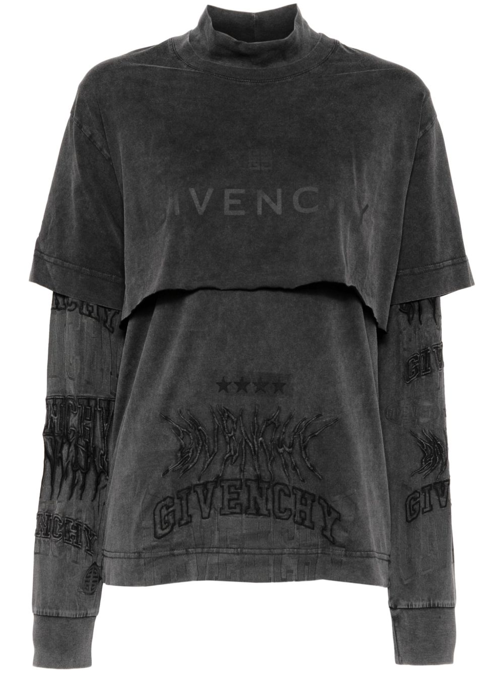 Givenchy 分层式T恤 - 黑色