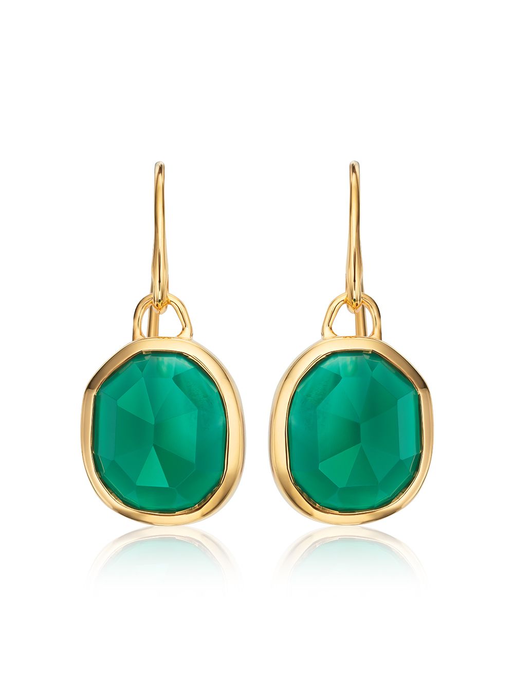 Monica Vinader GP Siren Climber Green Onyx耳坠 - 金色