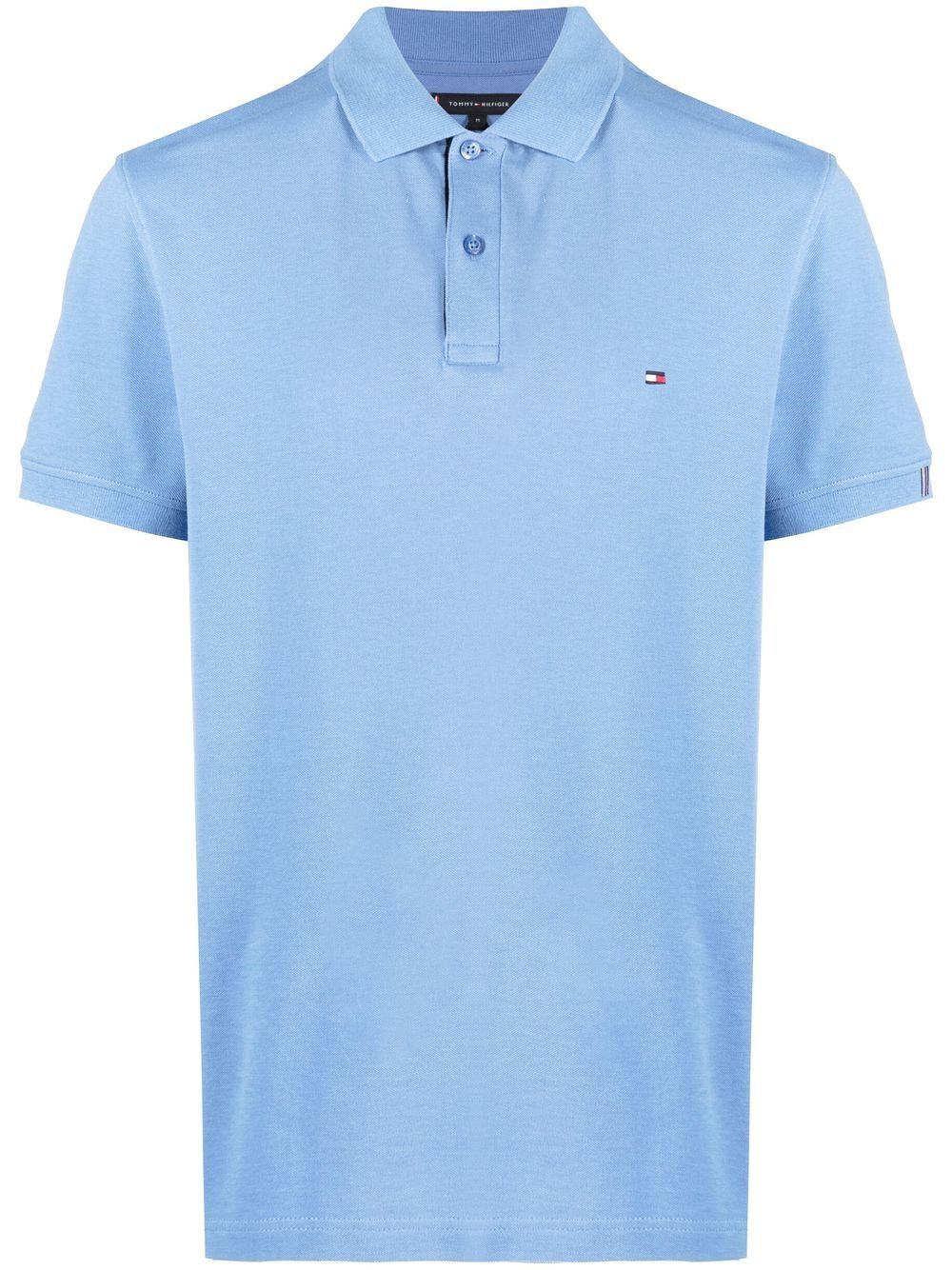 Tommy Hilfiger logo刺绣polo衫 - 蓝色