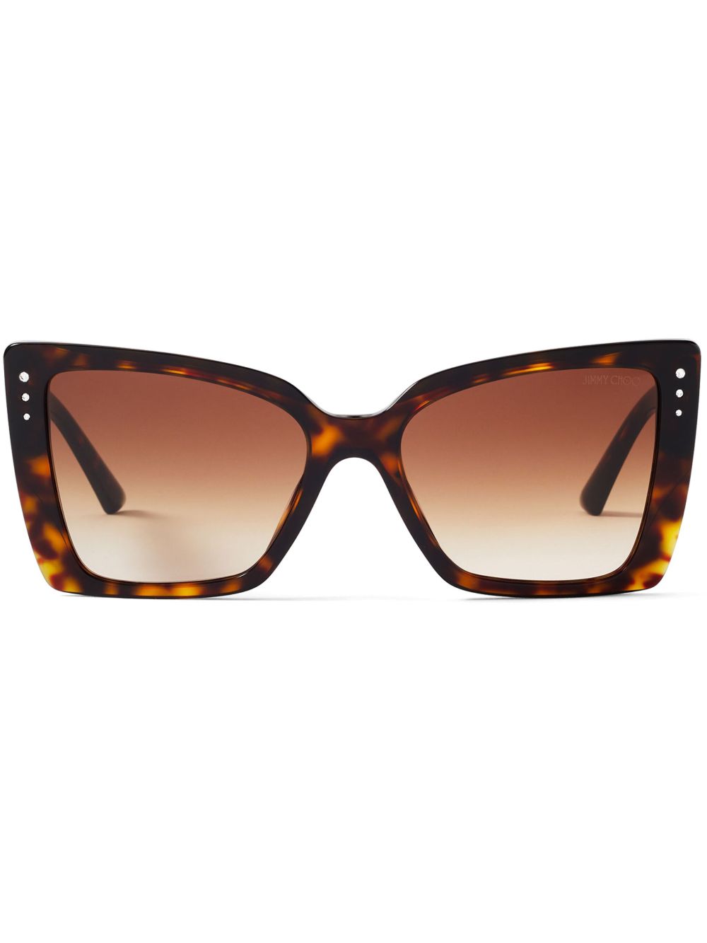 Jimmy Choo Eyewear Lorea 猫眼镜框太阳眼镜 - 褐色