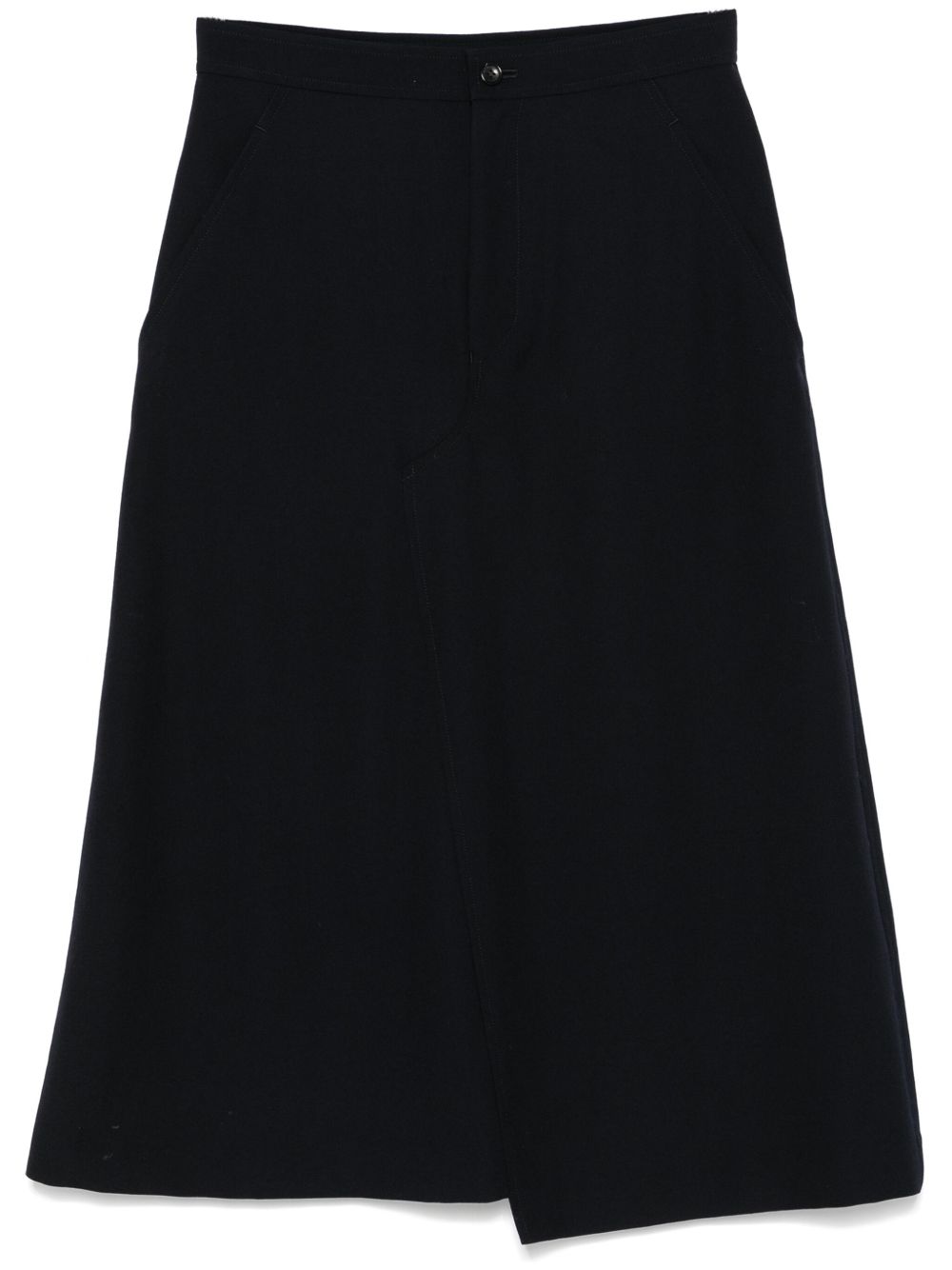 Comme Des Garçons Comme Des Garçons 羊毛中长半身裙 - 蓝色