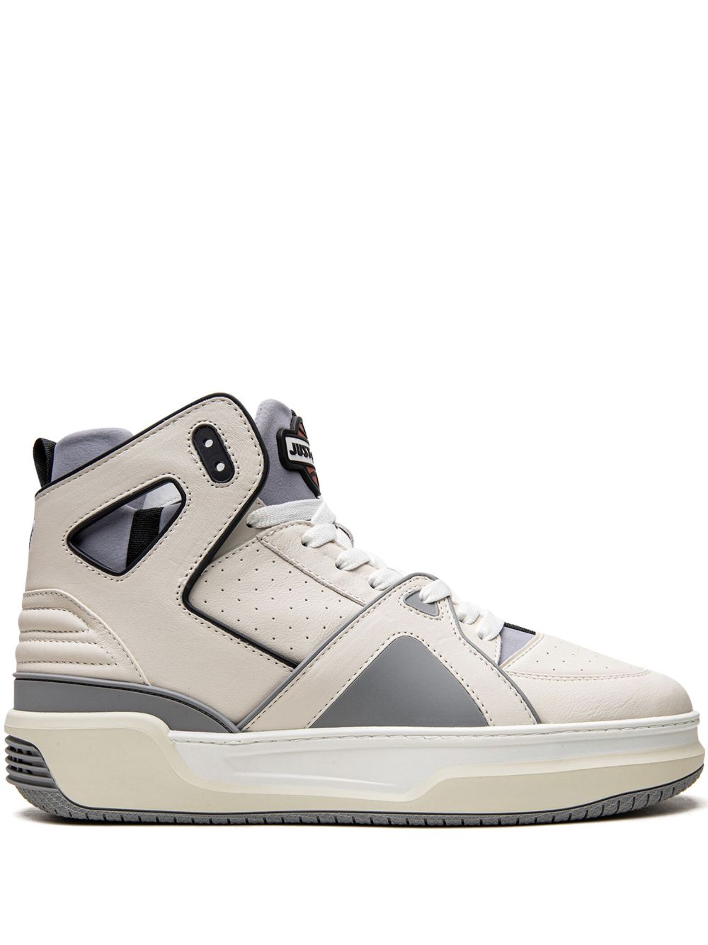 Just Don Courtside High 皮质运动鞋 - 白色
