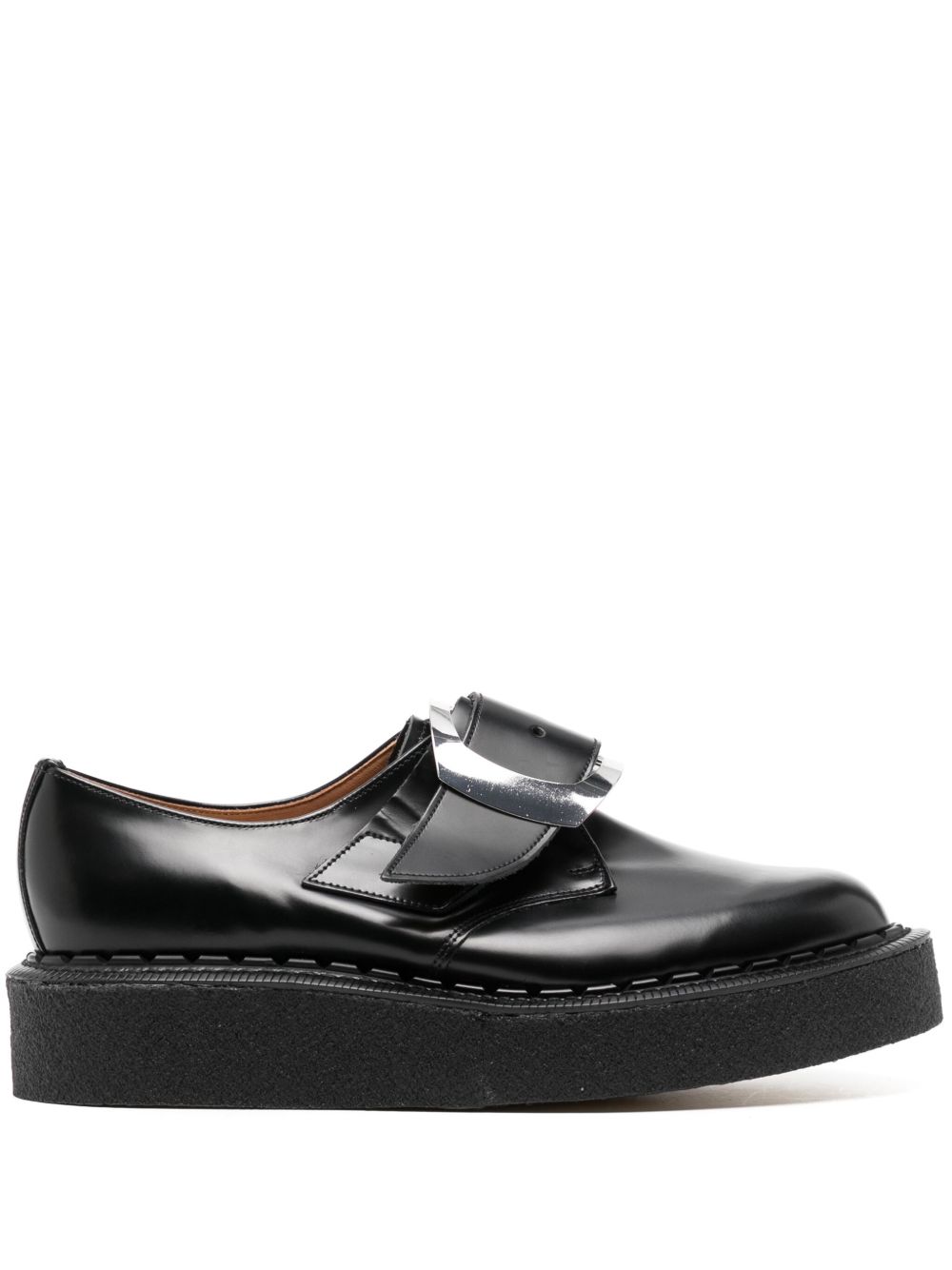 Comme des Garçons Homme Plus 扣环孟克鞋 - 黑色