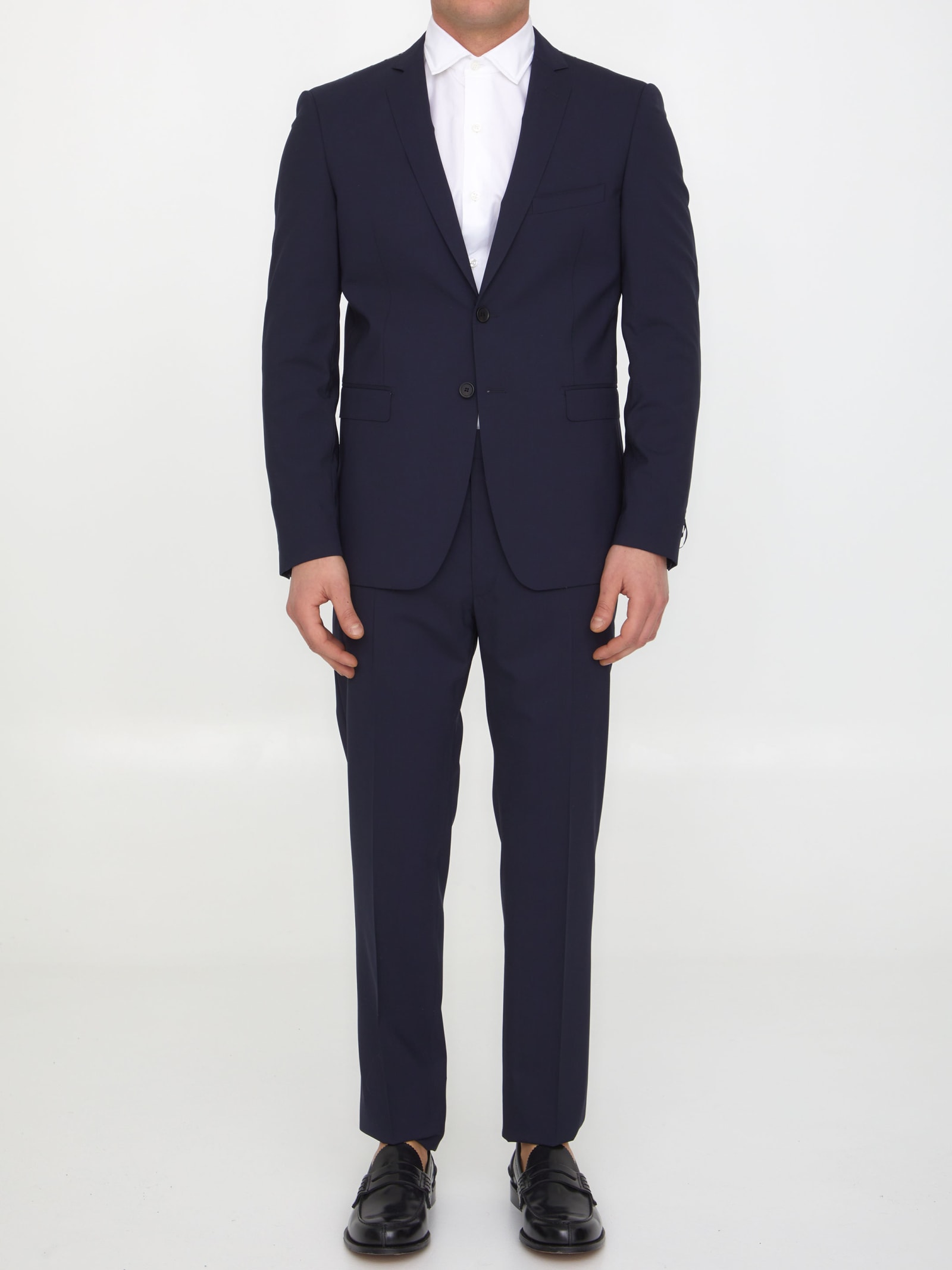 Tonello Blue Wool Two-piece Suit
