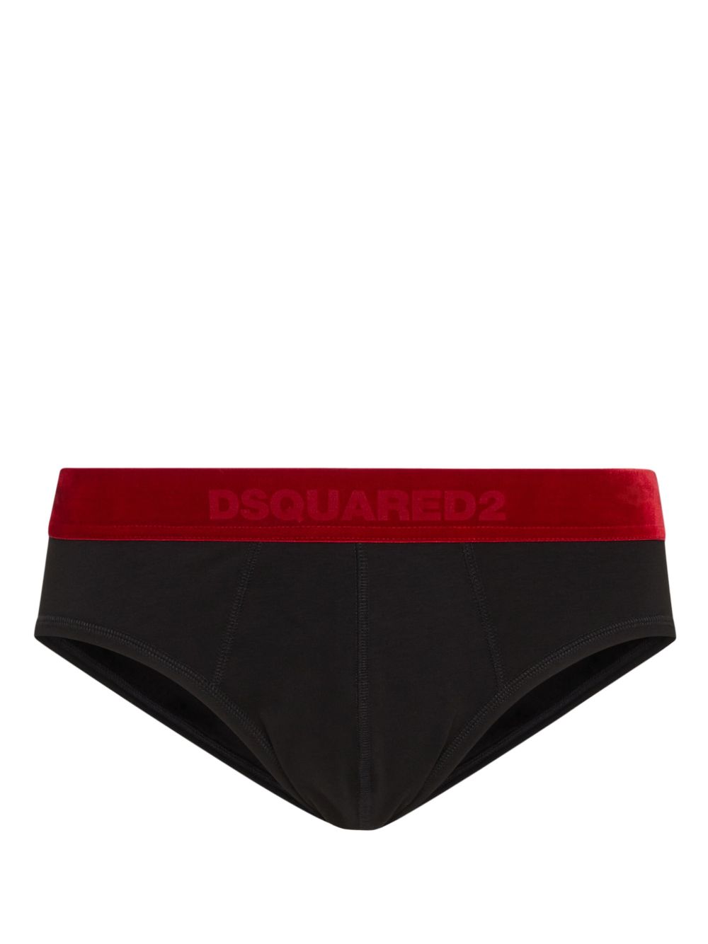 DSQUARED2 logo腰边三角内裤 - 黑色