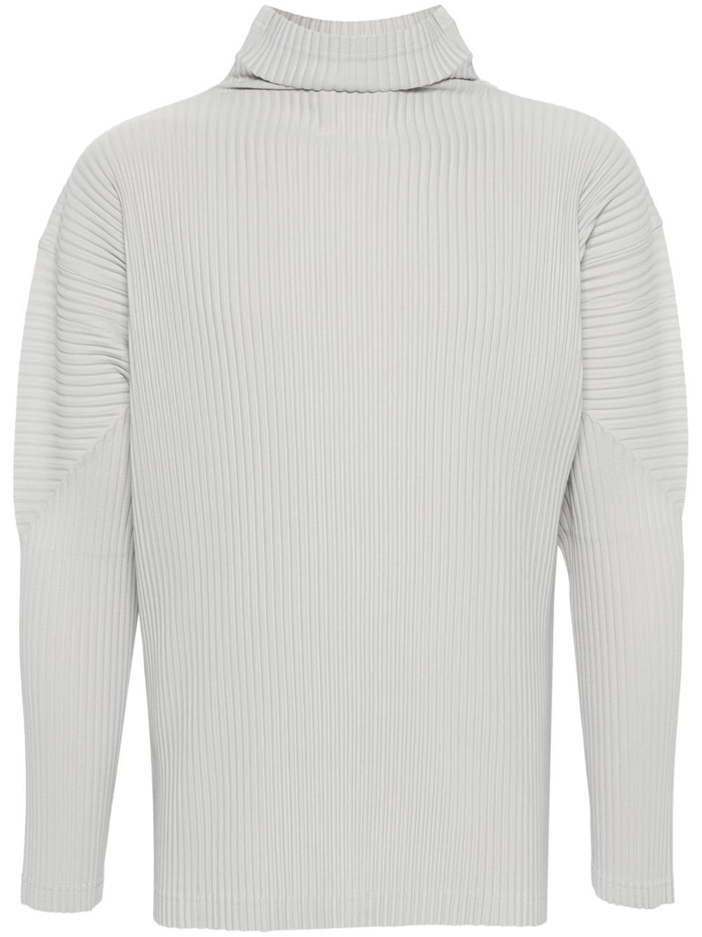 Homme Plissé Issey Miyake 百褶长袖卫衣 - 灰色