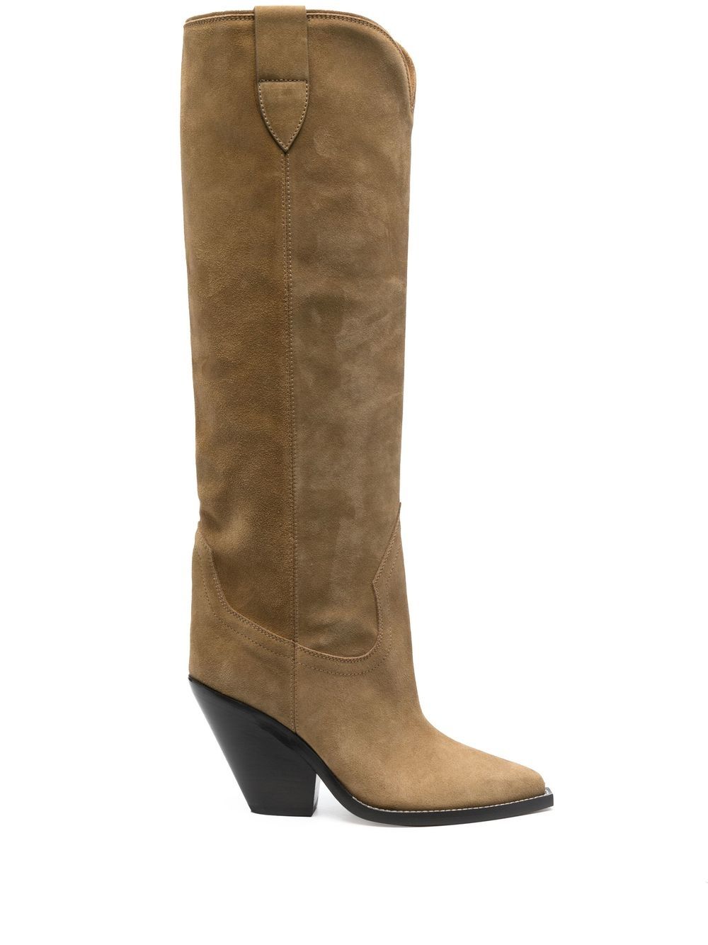 ISABEL MARANT Lomero 绒面皮高跟过膝靴 - 中性色