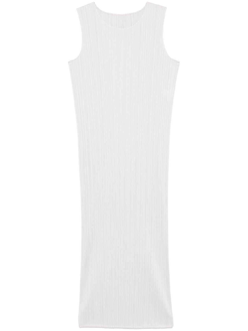 Pleats Please Issey Miyake 细褶超长连衣裙 - 灰色