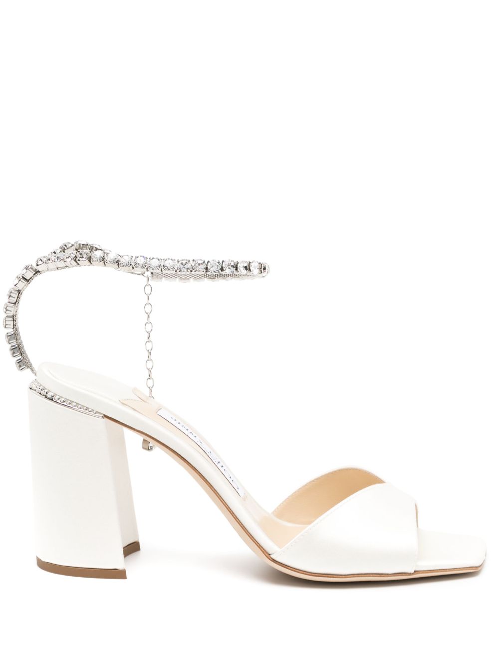 Jimmy Choo Saeda 晶饰袢带高跟凉鞋 - 中性色