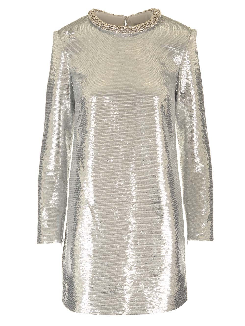 Roland Mouret Long Sleeve Sequin Mini Dress