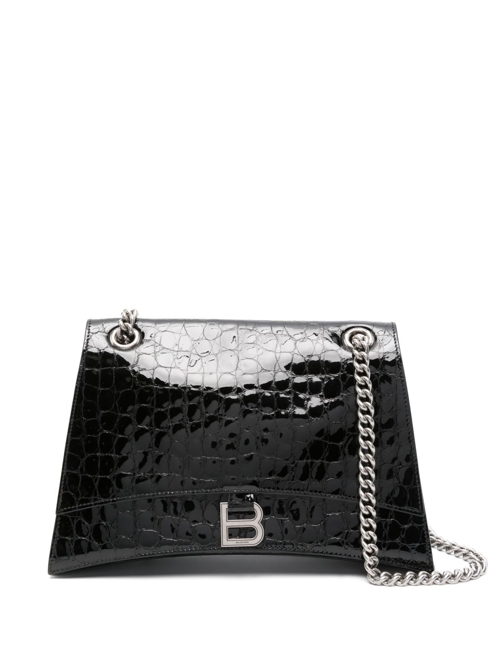 Balenciaga Crush 中号单肩包 - 黑色