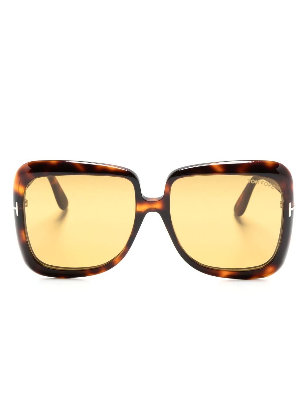 TOM FORD Eyewear 超大镜框太阳眼镜 - 褐色