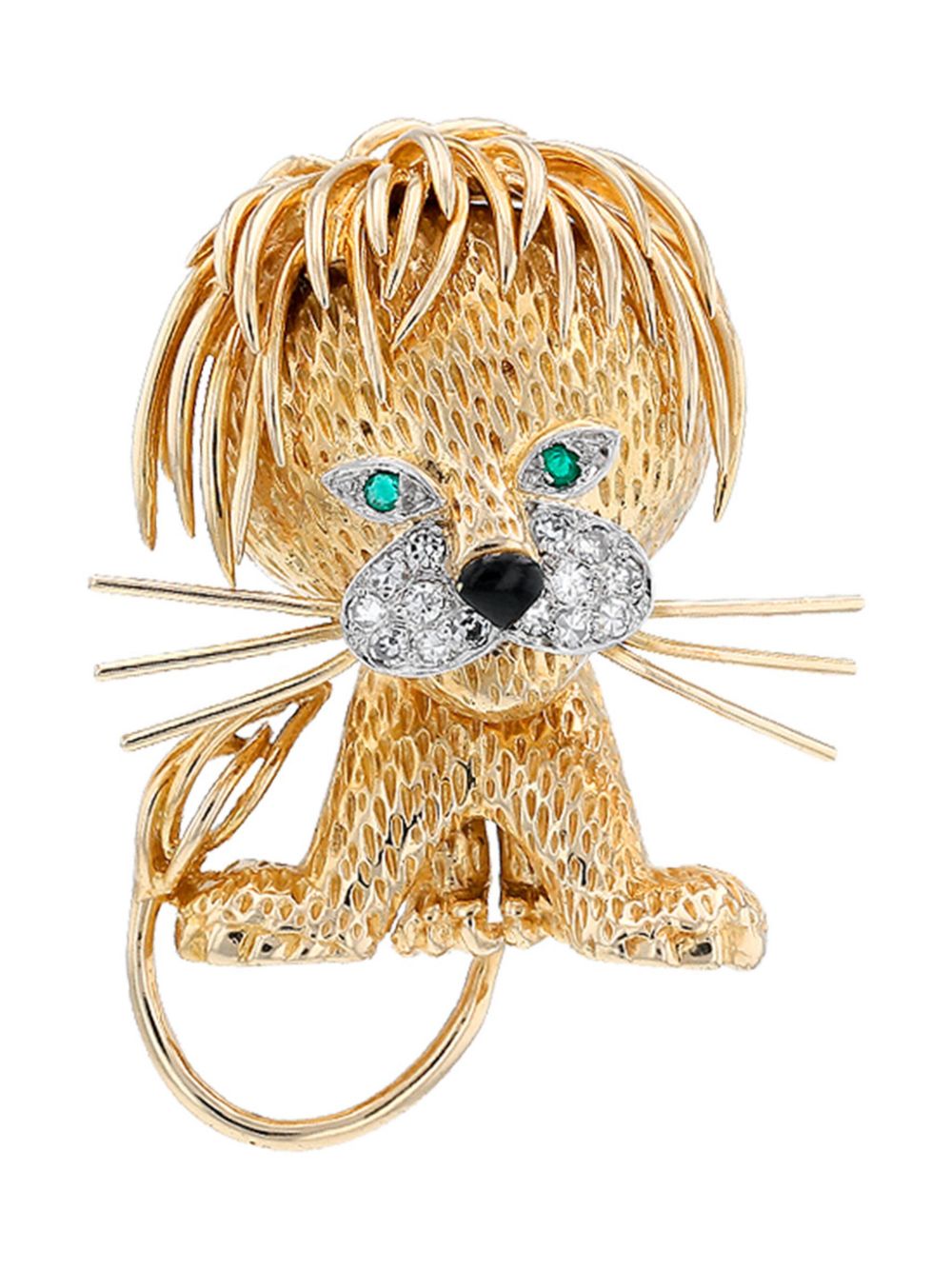 Van Cleef & Arpels Lion Ebouriffé 胸针（1960年代典藏款） - 金色