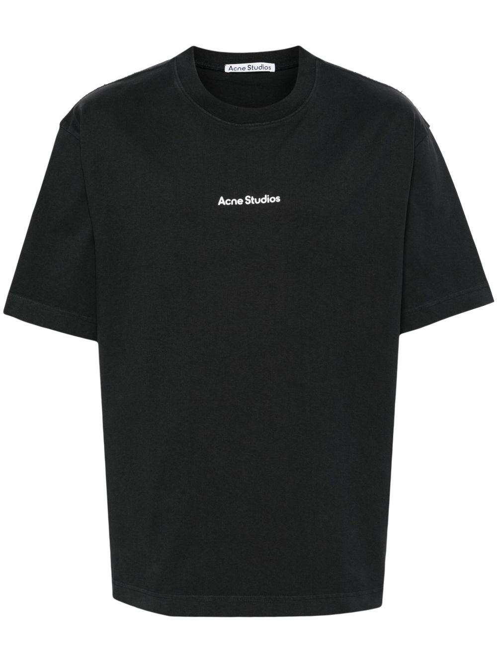 Acne Studios logo印花棉T恤 - 黑色