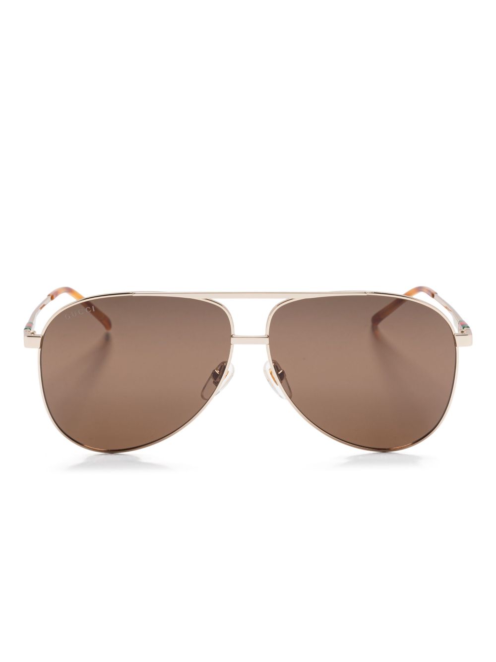 Gucci Eyewear 飞行员镜框太阳眼镜 - 中性色