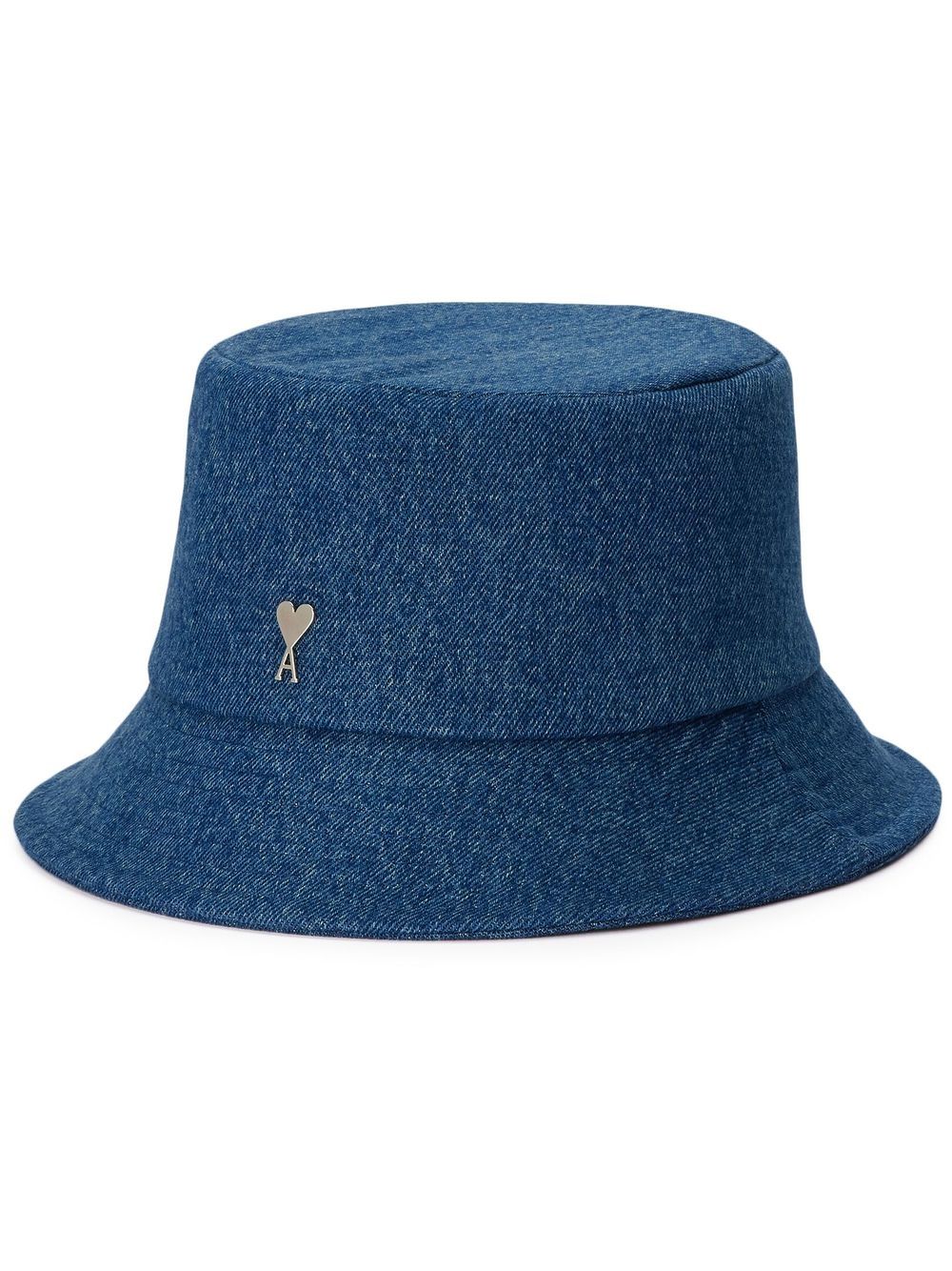 AMI Paris logo标牌牛仔渔夫帽 - 蓝色