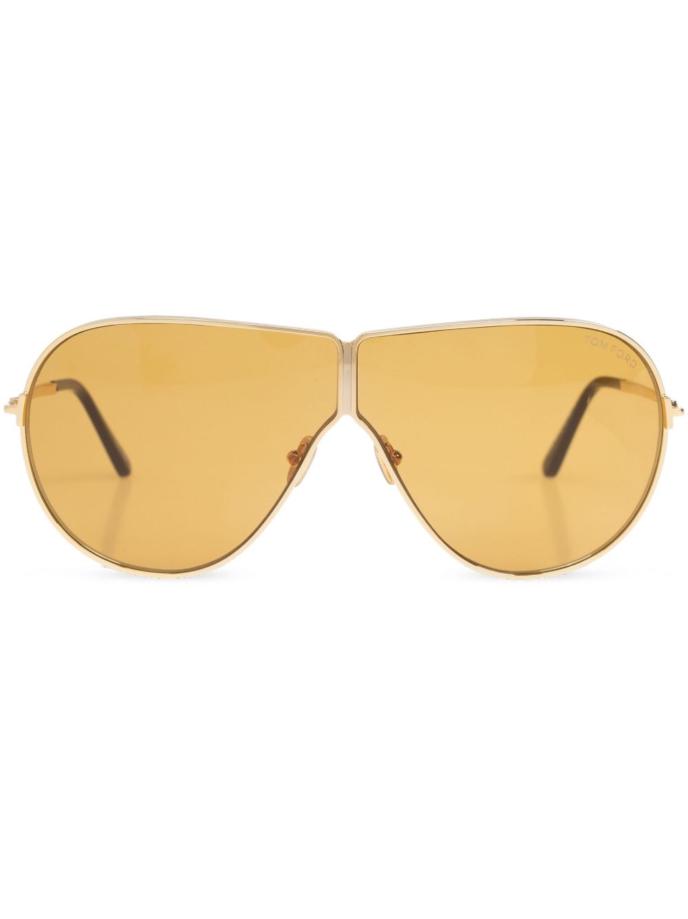 TOM FORD Eyewear 飞行员镜框太阳眼镜 - 金色