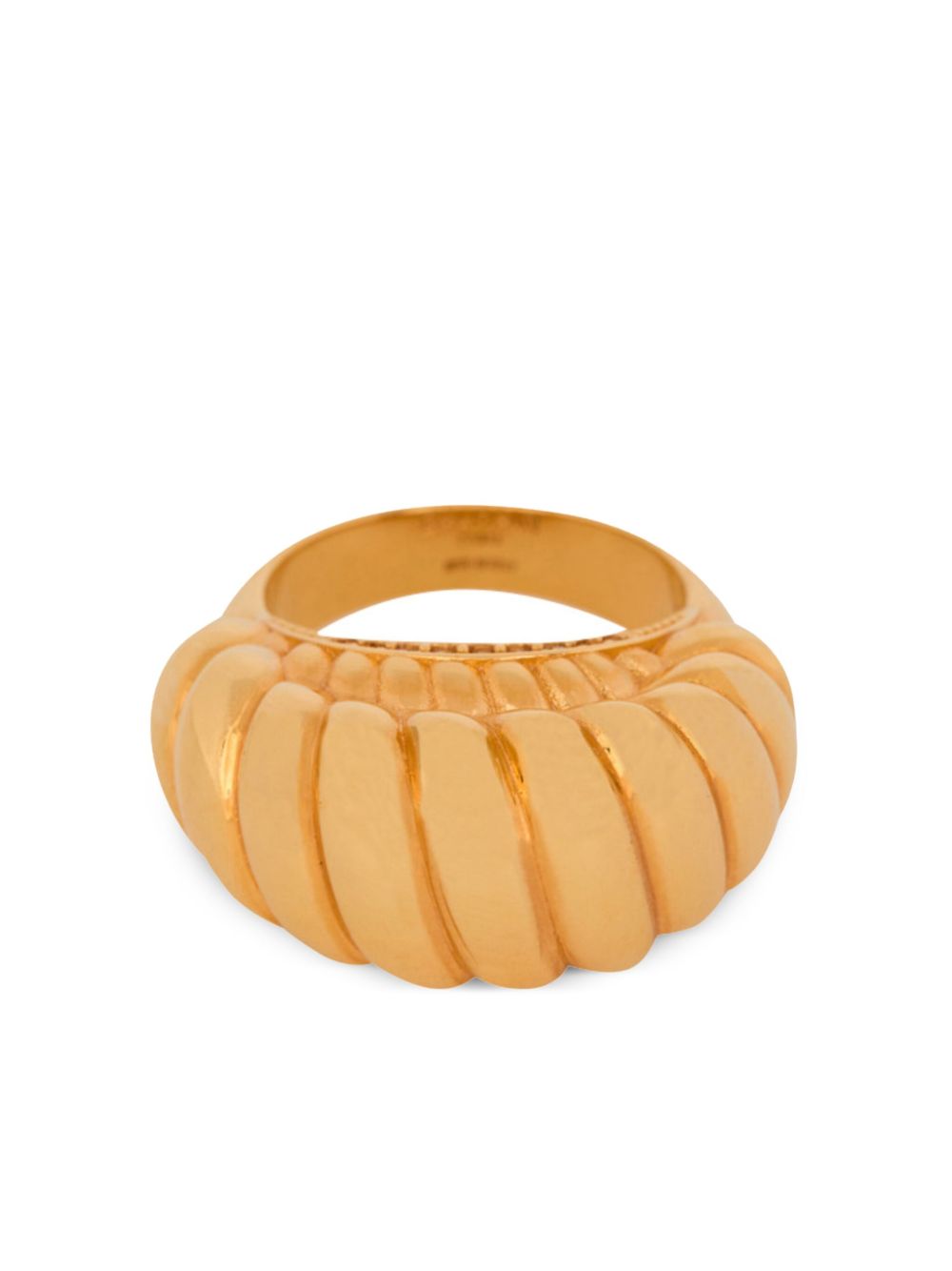 Balmain 蜗牛造型晶饰戒指 - 金色
