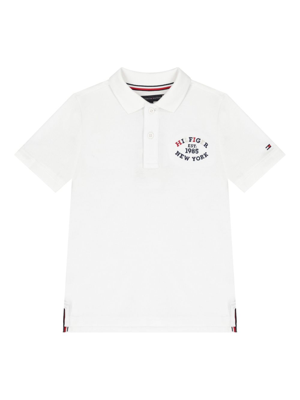 Tommy Hilfiger Junior logo刺绣polo衫 - 白色