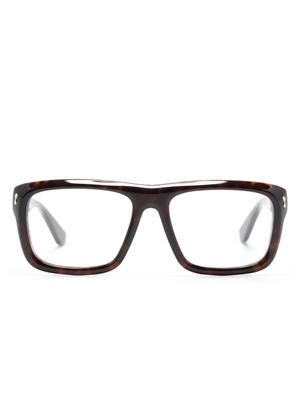 Gucci Eyewear GG1462O 玳瑁纹效果方框眼镜 - 褐色