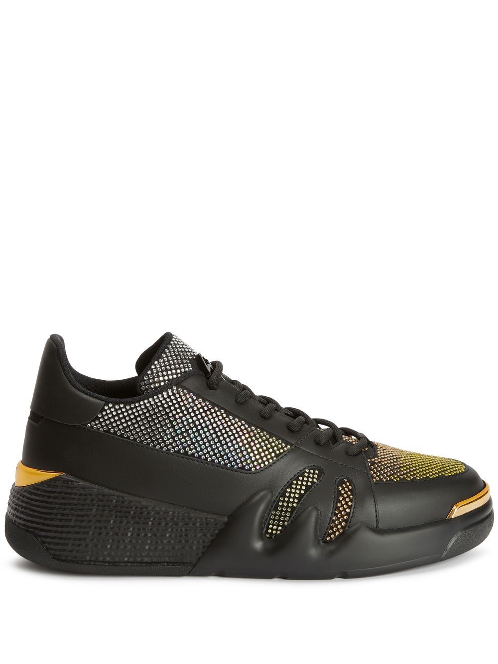 Giuseppe Zanotti 水钻低帮运动鞋 - 黑色