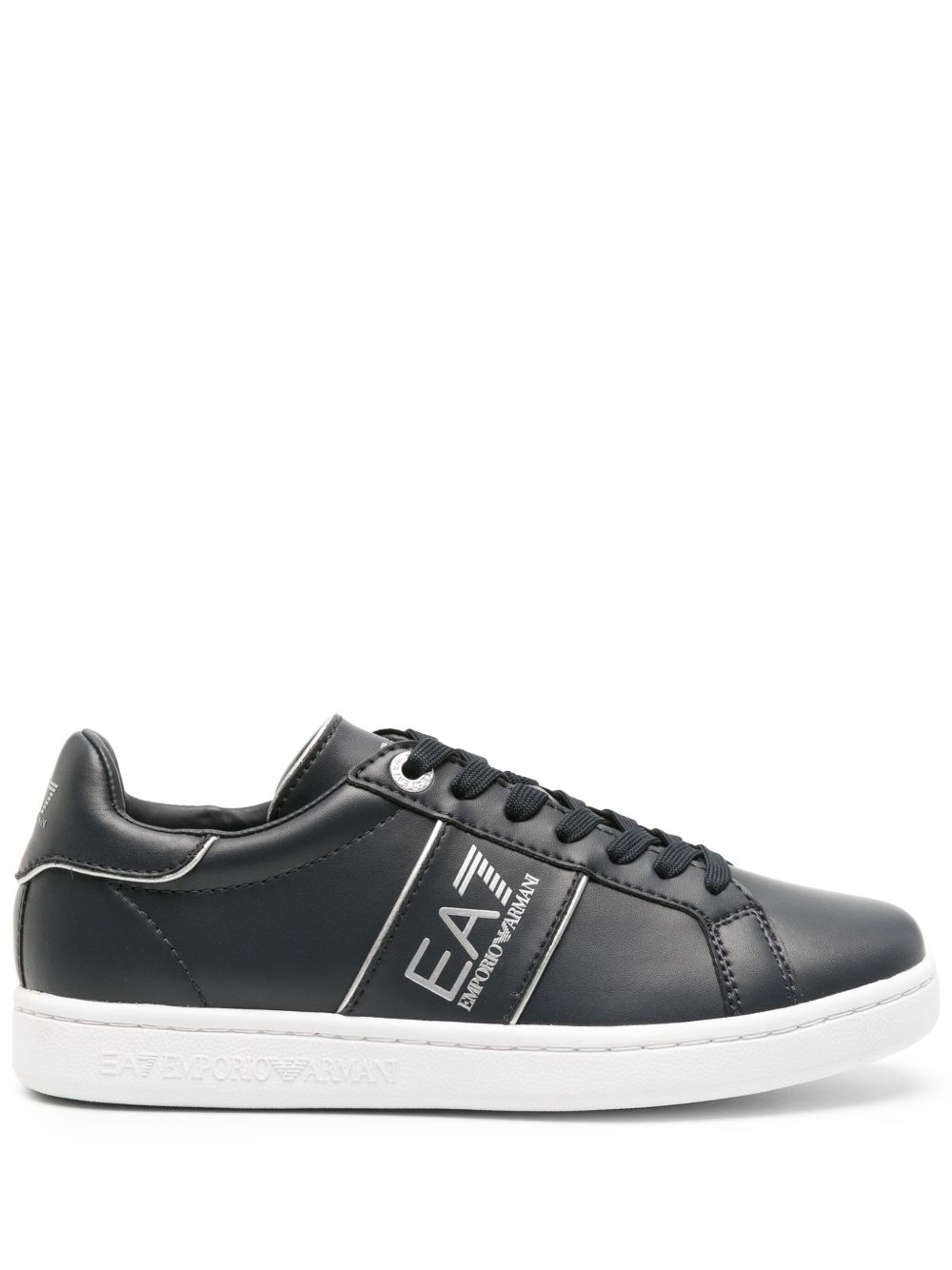 Ea7 Emporio Armani EA7 经典皮质运动鞋 - 蓝色