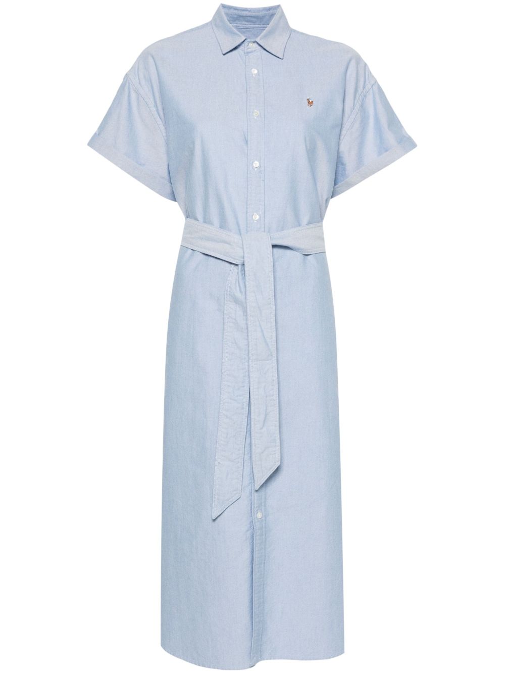 Polo Ralph Lauren Polo Pony 刺绣衬衫裙 - 蓝色