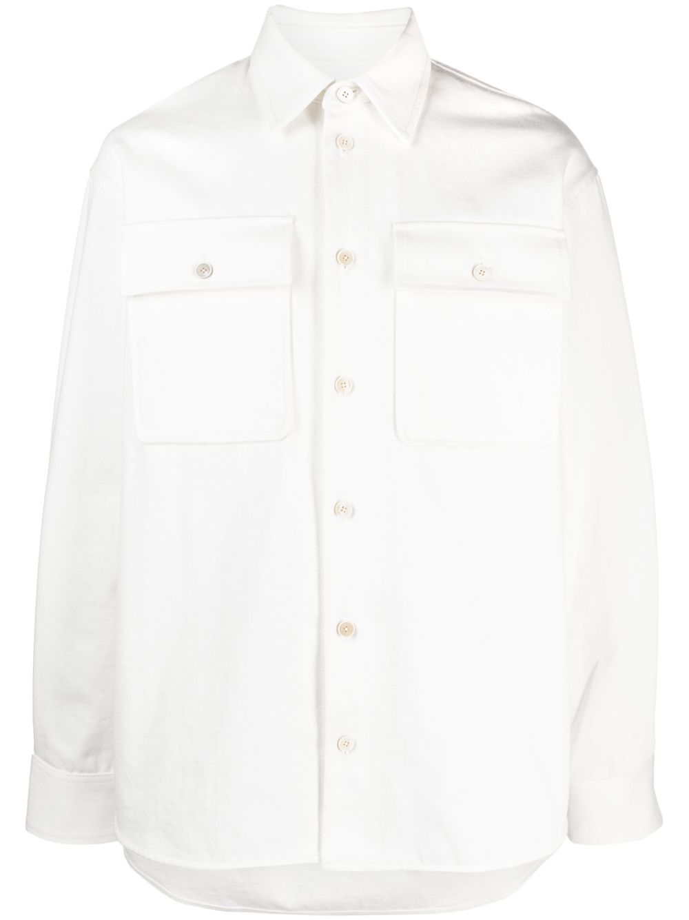Jil Sander 长袖棉衬衫 - 白色