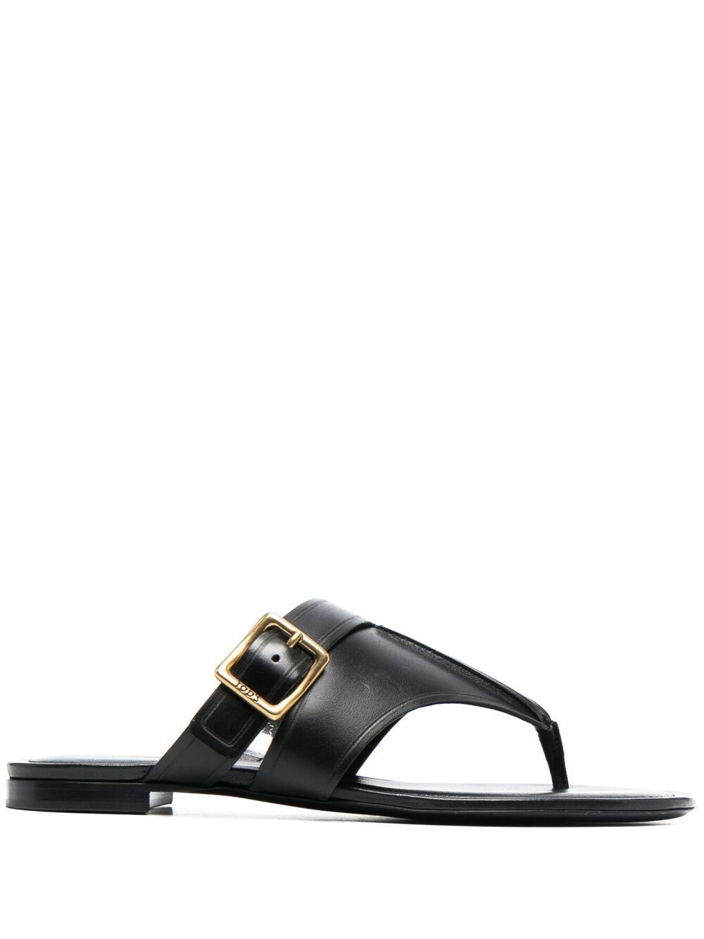 Tod's 托德斯 侧扣环皮质平底凉鞋 - 蓝色