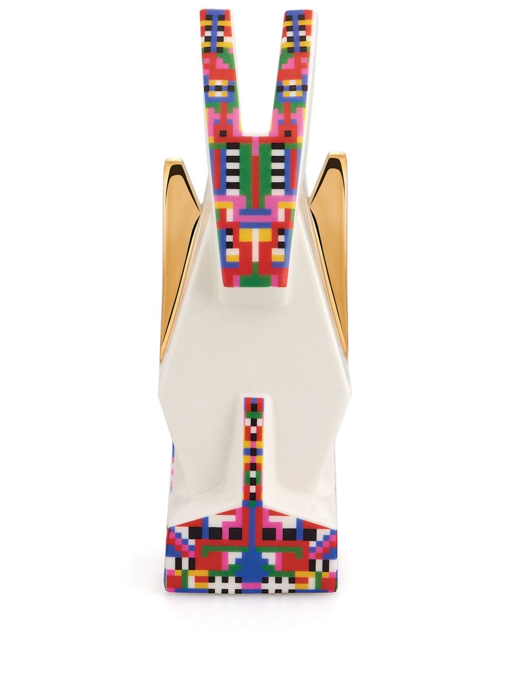 Alessi Holyhedrics Donkey 陶瓷装饰品 - 白色