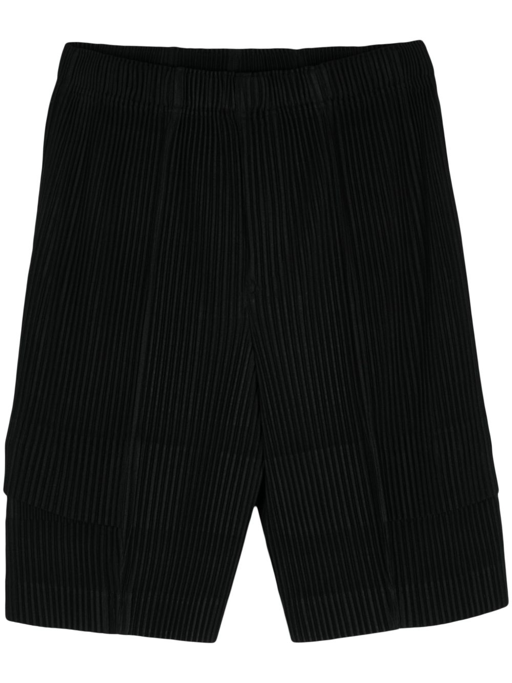 Homme Plissé Issey Miyake Cargo 细褶效果短裤 - 黑色