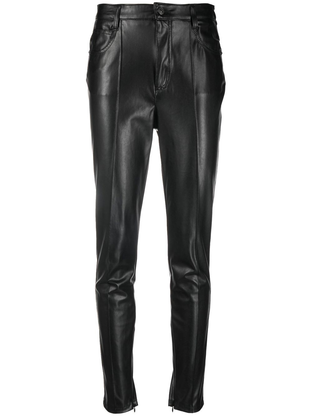 Ermanno Scervino 人造皮革紧身长裤 - 黑色