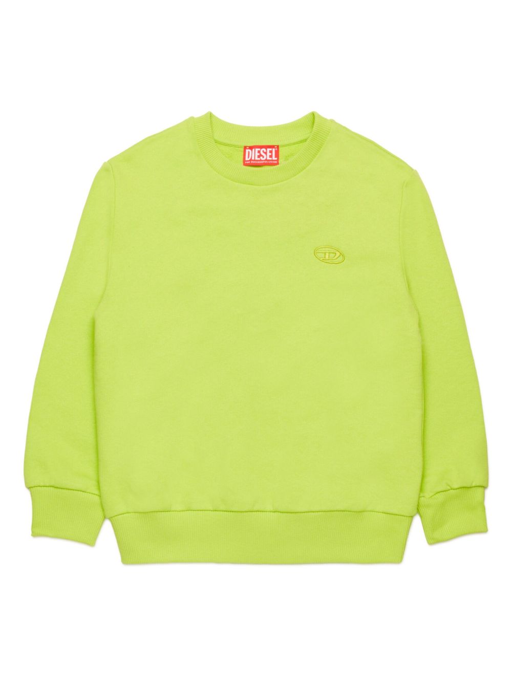 Diesel Kids logo刺绣卫衣 - 绿色