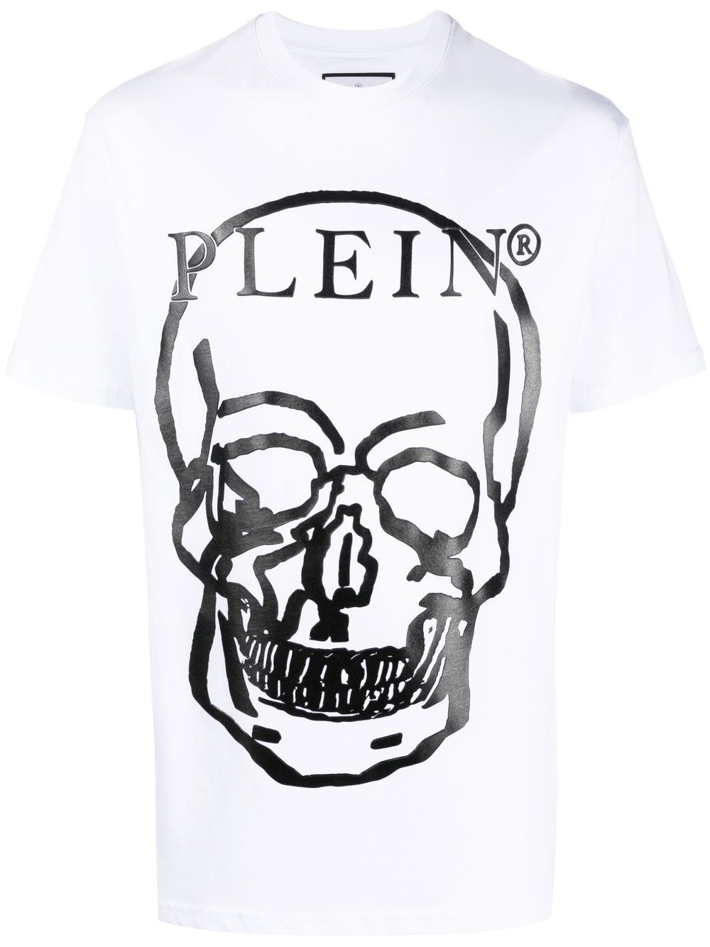 Philipp Plein 骷髅头印花短袖T恤 - 白色