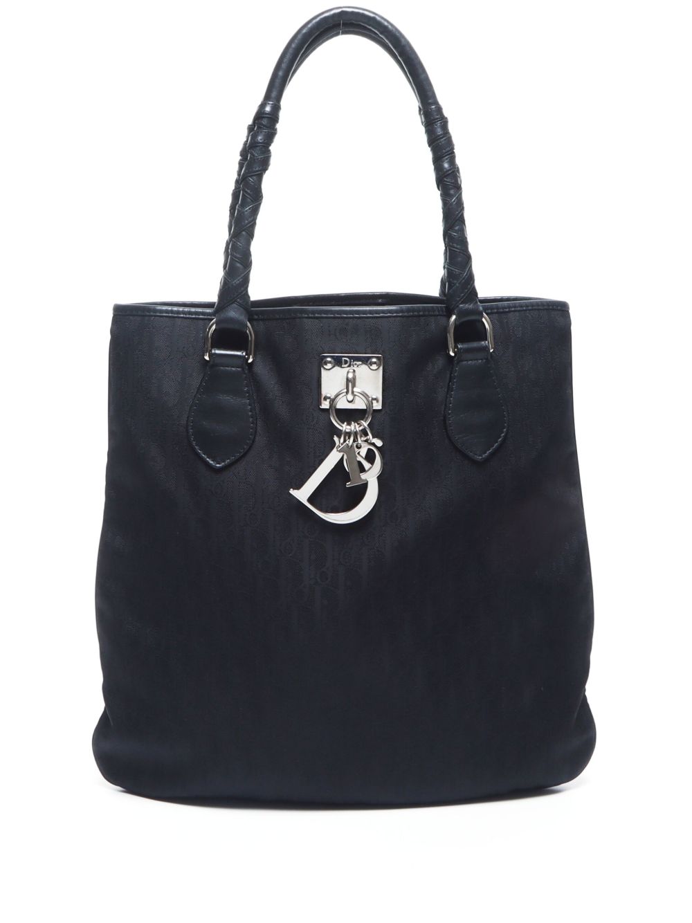 Christian Dior Pre-Owned Trotter Dior 吊饰手提包（2000年代典藏款） - 黑色