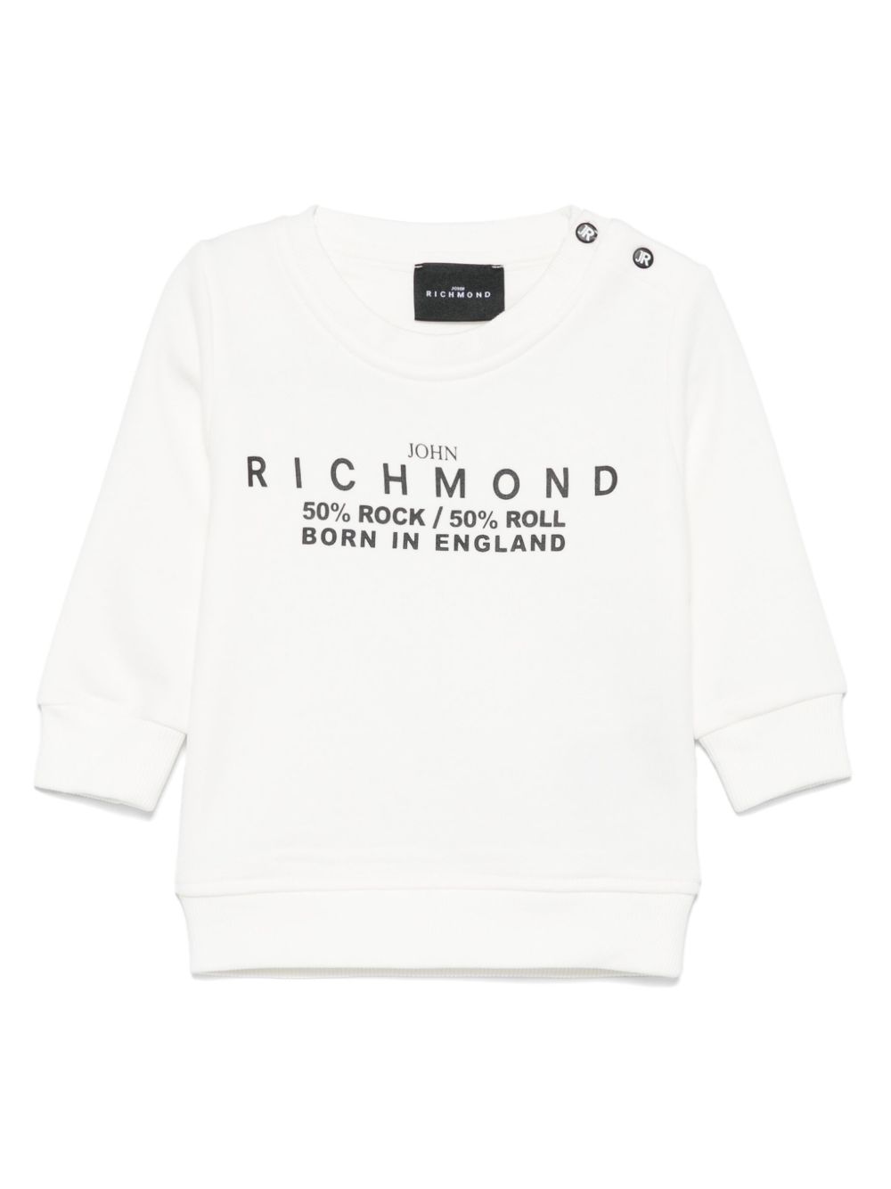 John Richmond Junior logo印花卫衣 - 白色