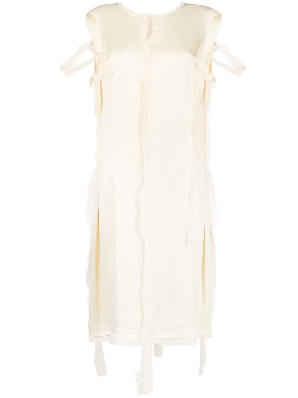 Maison Margiela 马丁·马吉拉时装屋 撕裂效果中长连衣裙 - 中性色