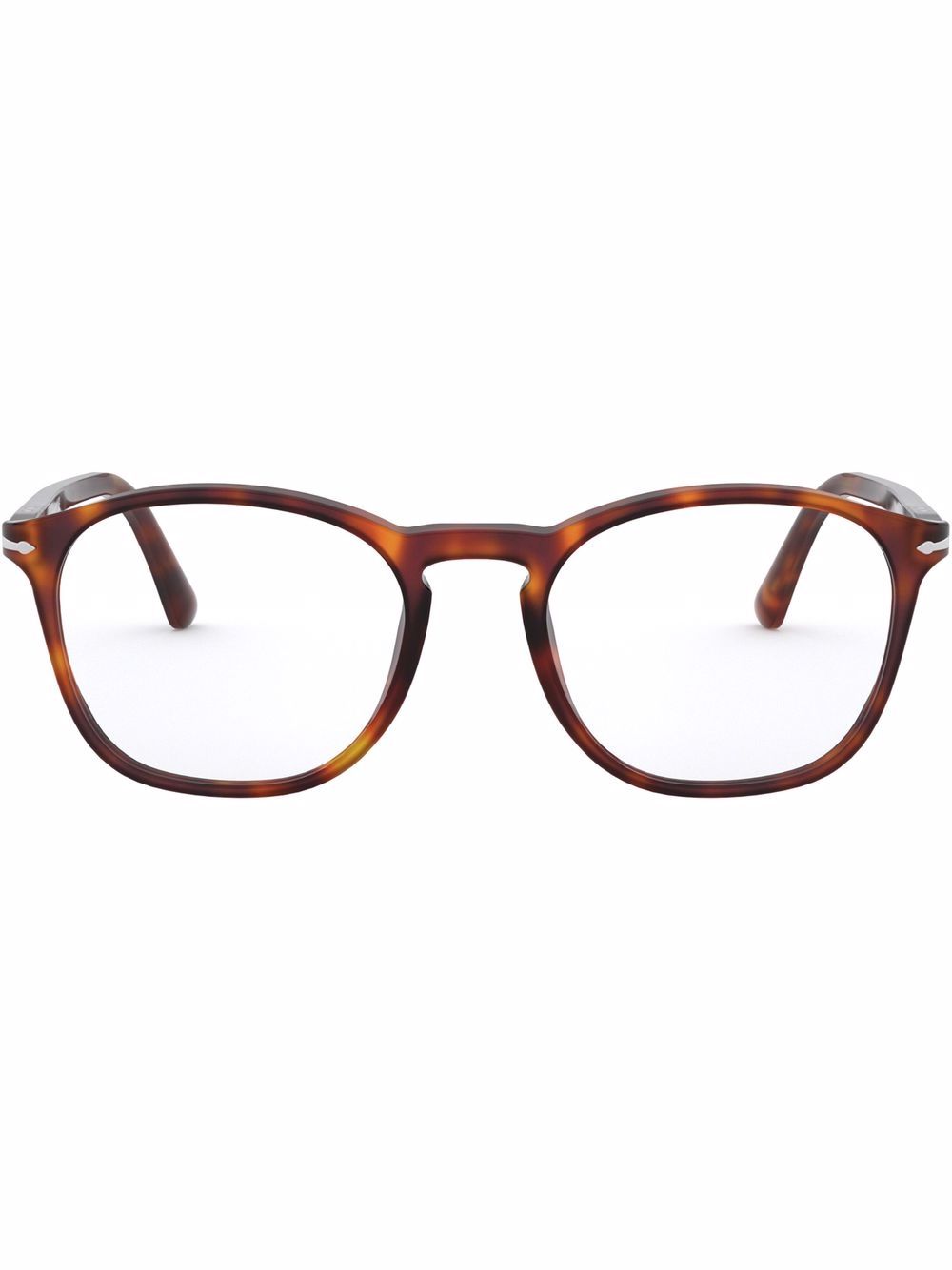 Persol 玳瑁纹方框眼镜 - 绿色