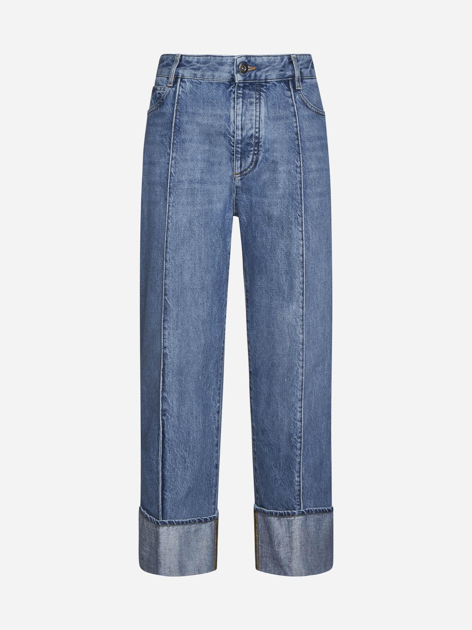 Bottega Veneta 弧形版型牛仔裤