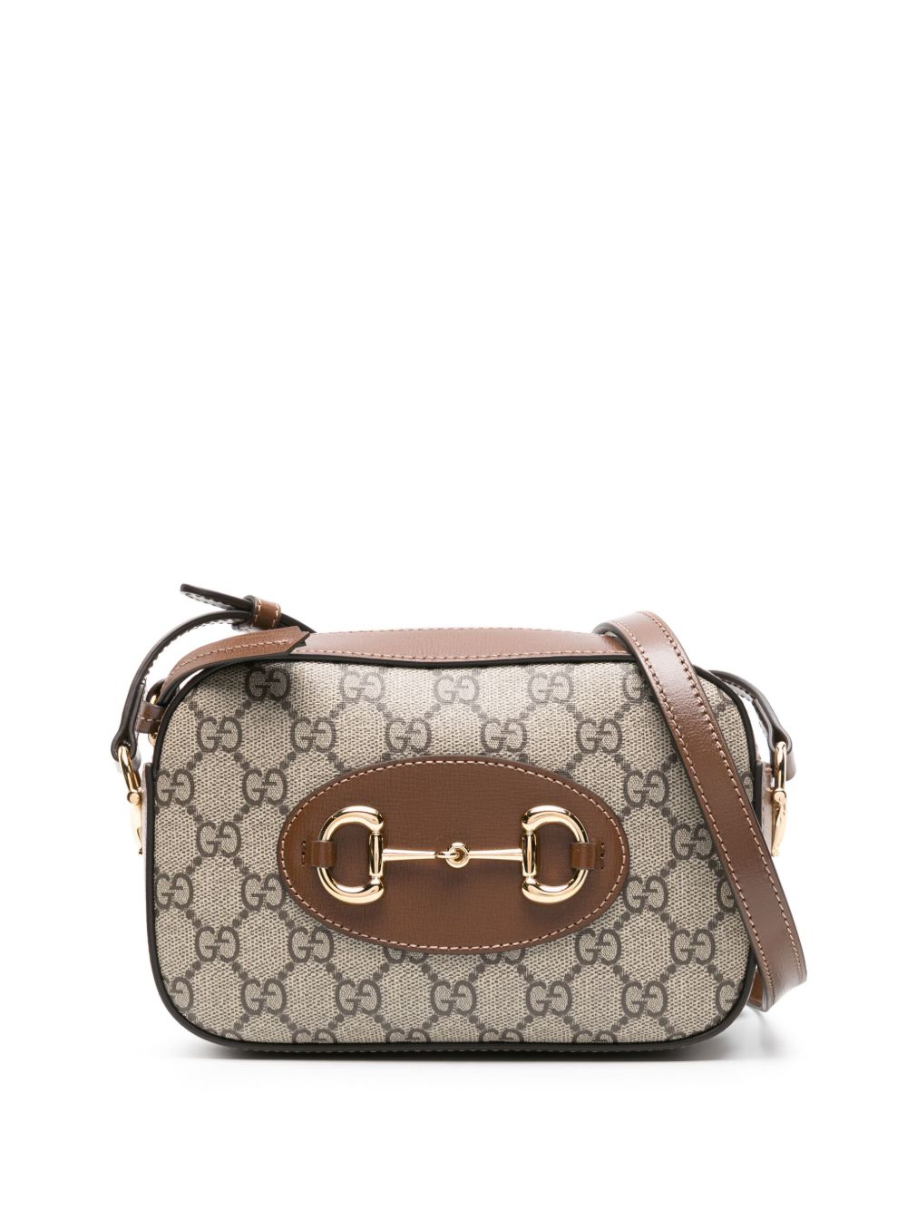 Gucci Horsebit 1955 系列小号单肩包 - 褐色