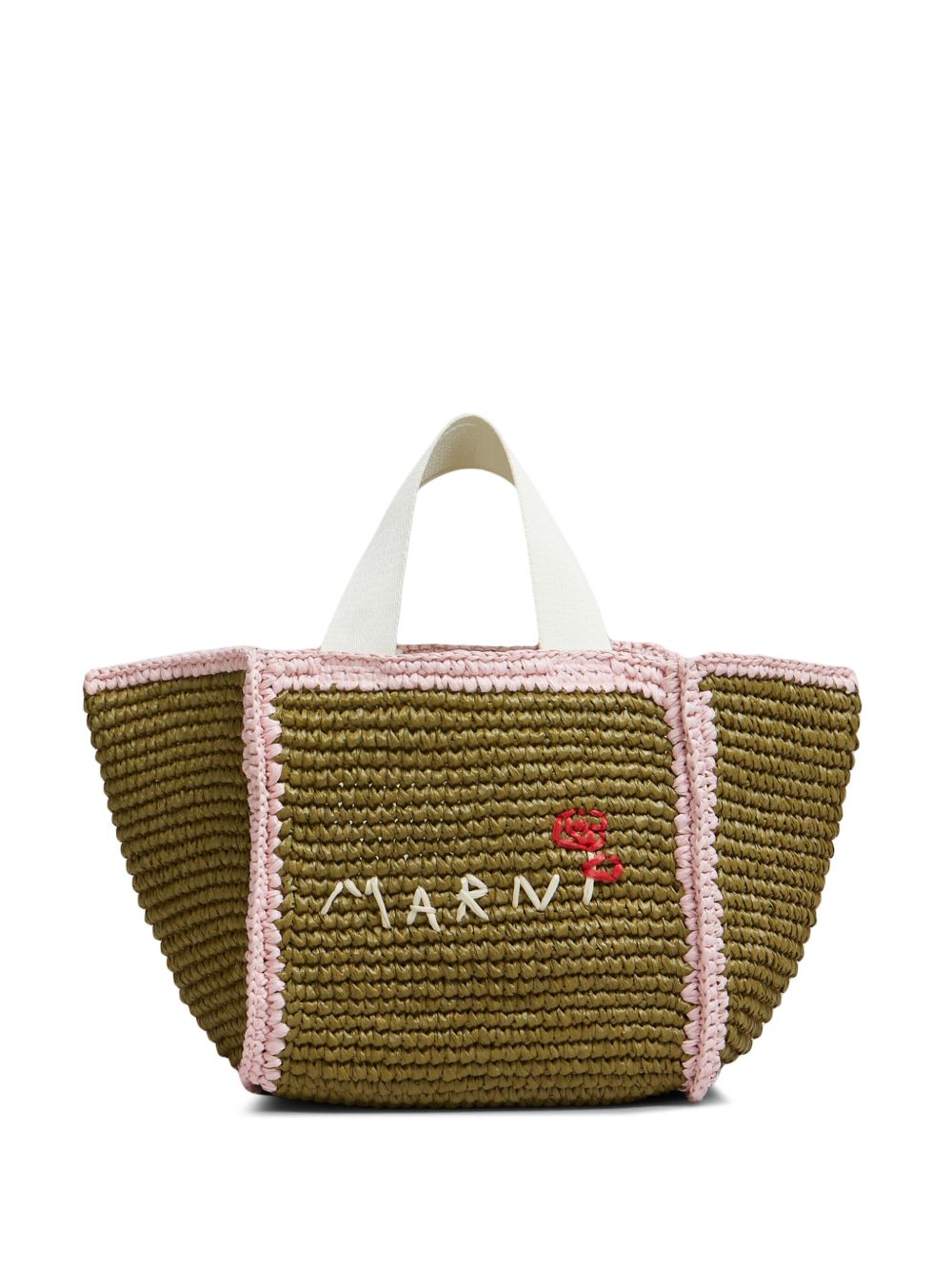 Marni 编织手提包 - 绿色