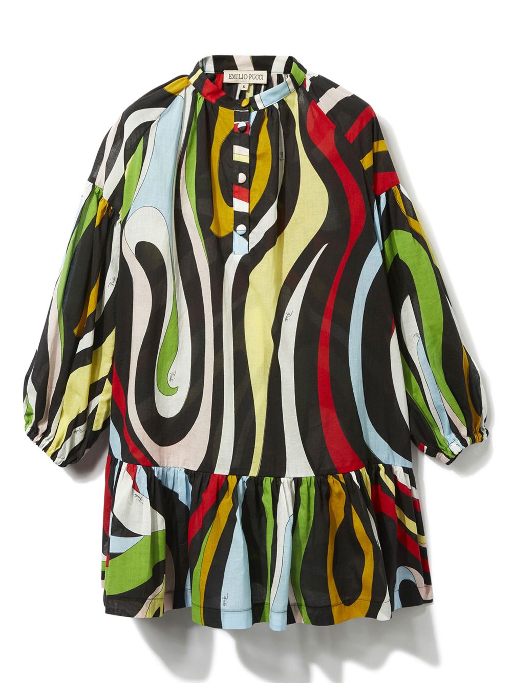 PUCCI Junior Marmo 印花连衣裙 - 黑色