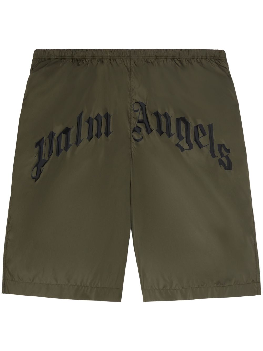 Palm Angels 弧形logo泳裤 - 绿色